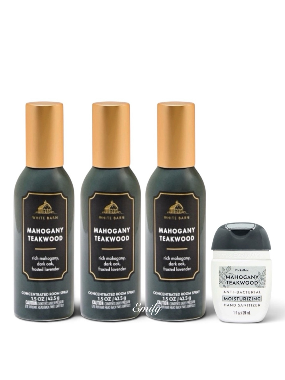 3X Bath & Body Works MAHOGANY TEAKWOOD Concentrated Room Sprays